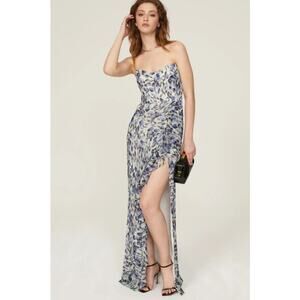 B34 Katie May Strapless Floral Dress Womens Small Romantic Wedding Swiftie